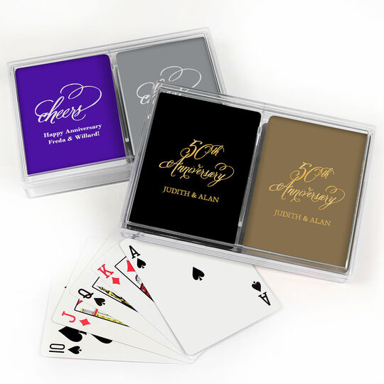 Design Your Own Anniversary Double Deck Playing Cards